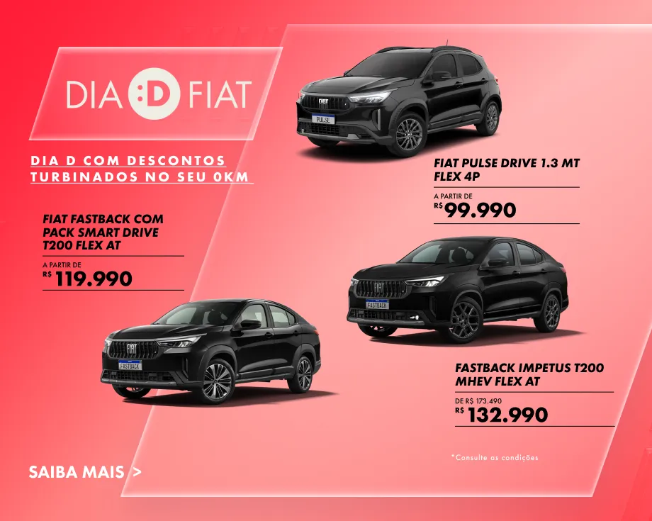 Dia D Fiat: descontos turbinados no seu 0km